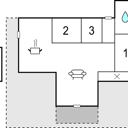 Сasa de vacaciones Nice Home In Hemmet With Wifi Falen